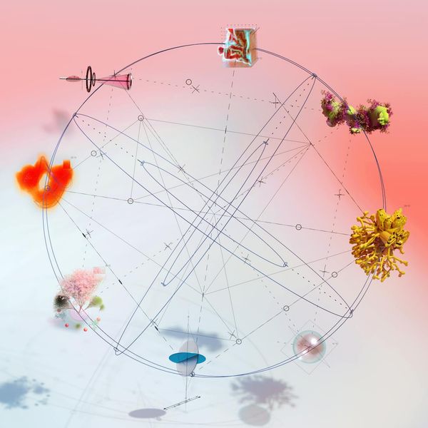 Abstract representation of body balance and harmony with soft lines.